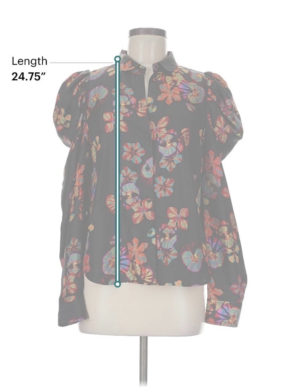 Ulla Johnson Black 100% Silk Puff Sleeve Blouse Botanical Floral Print Size 6 - Picture 10 of 10
